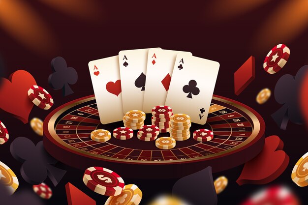 Реалистичная иллюстрация азартных игр в казино