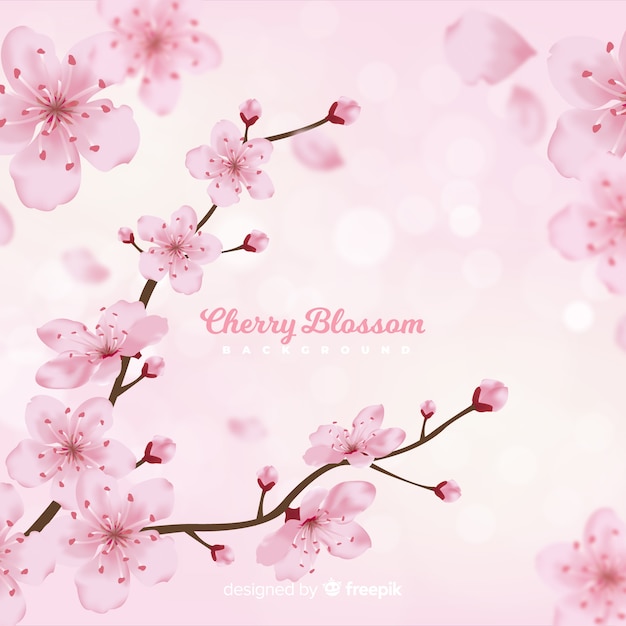リアルな桜の花の背景