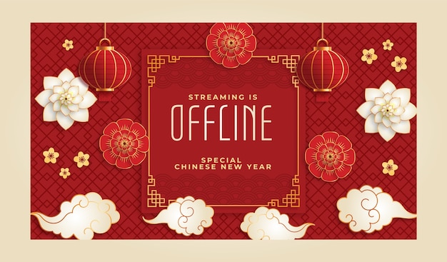 Realistic chinese new year twitch background