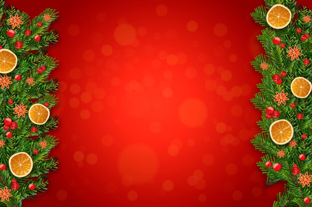 Realistic christmas background concept