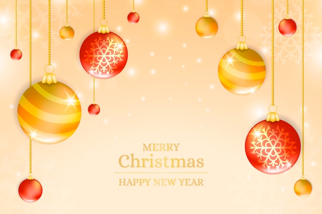 Free vector realistic christmas background concept