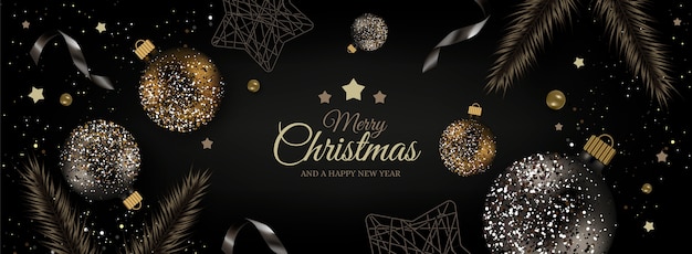 Free vector realistic christmas background in elegant style