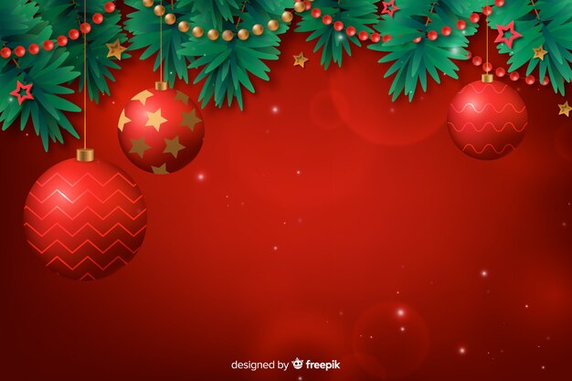 Realistic christmas background