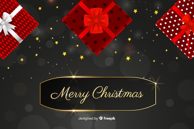 Free vector realistic christmas background