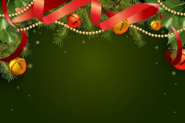 Free vector realistic christmas background