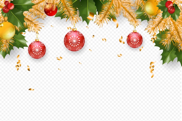 Free vector realistic christmas background