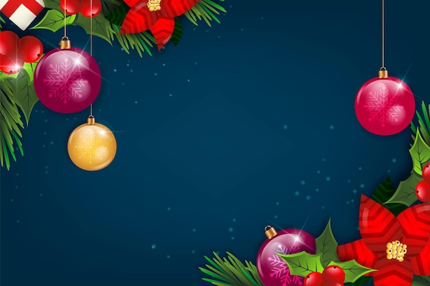 Realistic christmas background