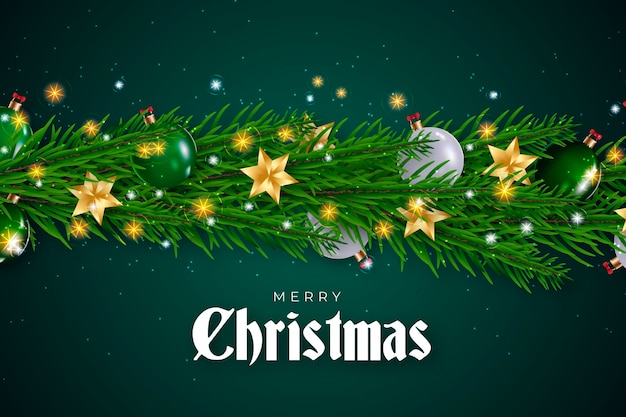 Free vector realistic christmas background