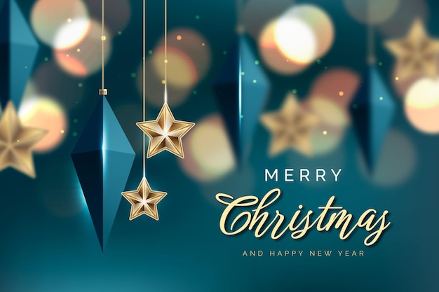 Free vector realistic christmas background