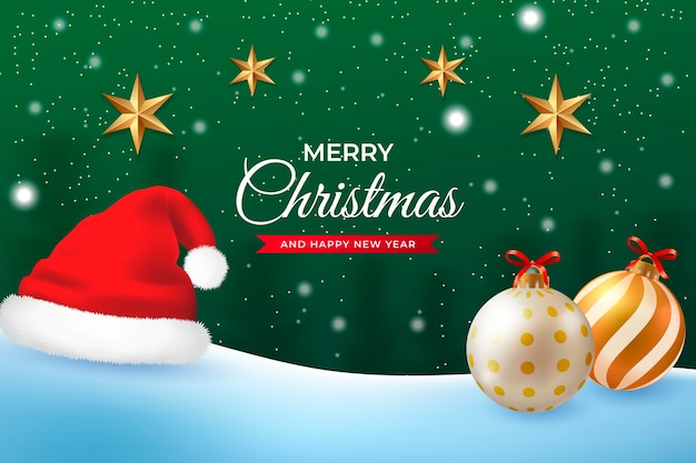 Free vector realistic christmas background