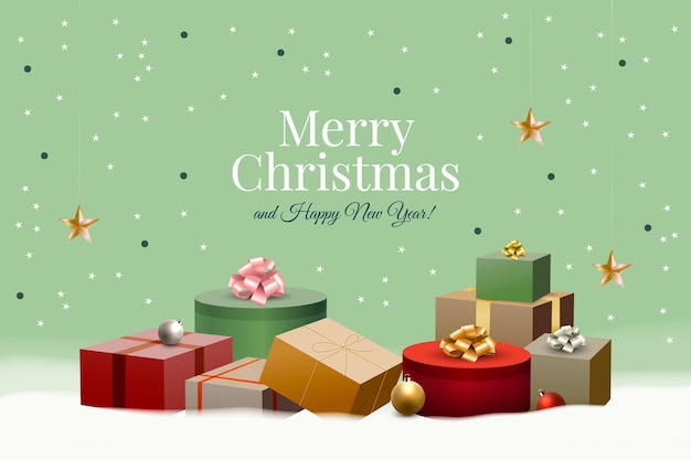 Free vector realistic christmas background