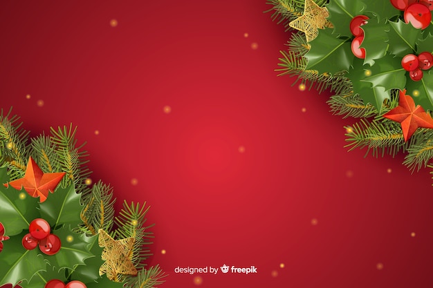 Realistic christmas background