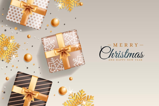 Free vector realistic christmas background