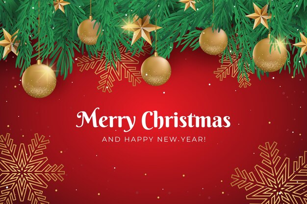 Free vector realistic christmas background