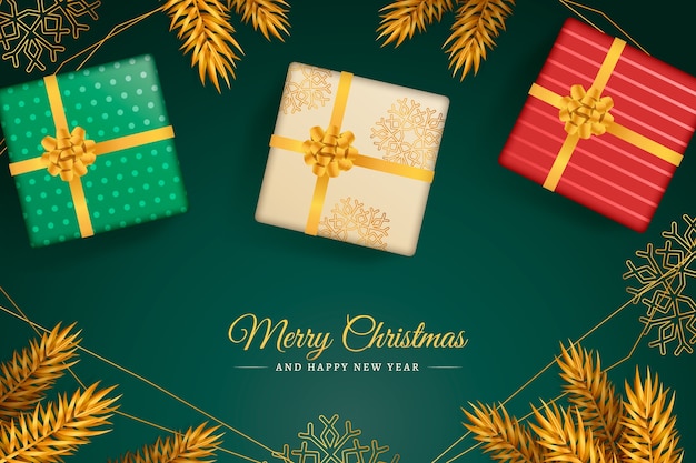 Free vector realistic christmas background