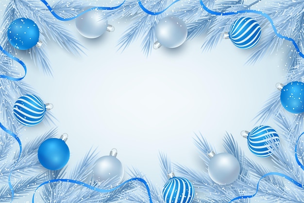 Free vector realistic christmas background