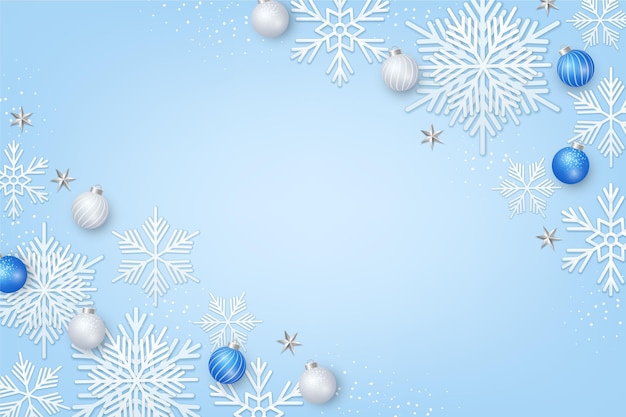 Free vector realistic christmas background