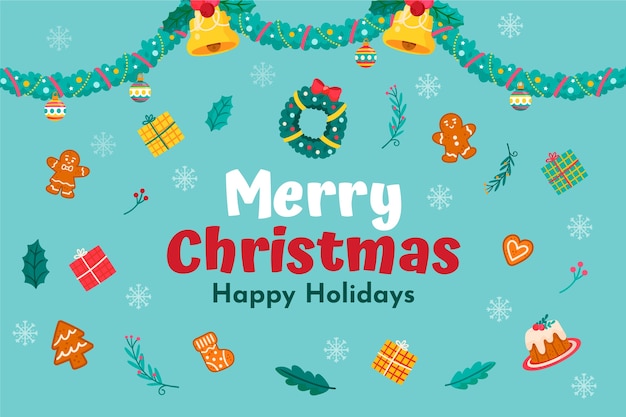 Free vector realistic christmas celebration background