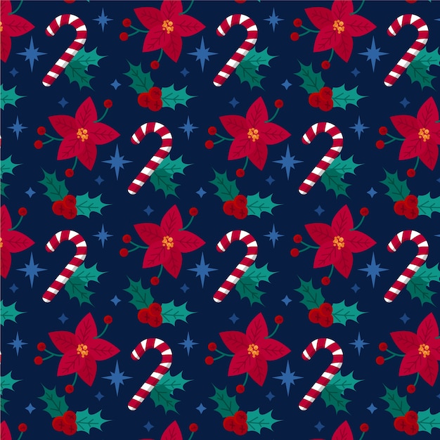 Free vector realistic christmas celebration pattern design