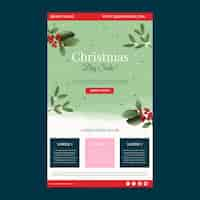 Free vector realistic christmas email template