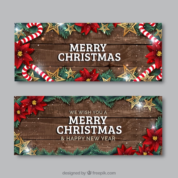 Free vector realistic christmas flyer