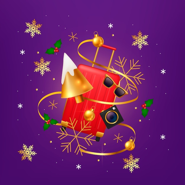 Free vector realistic christmas illustration