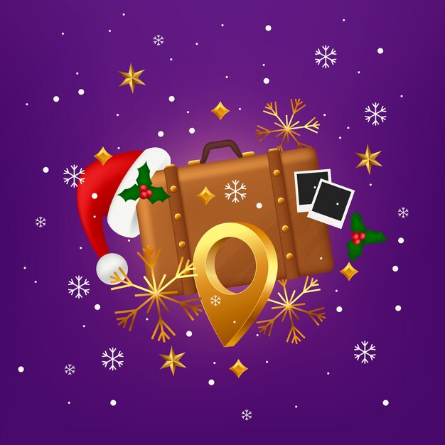 Free vector realistic christmas illustration