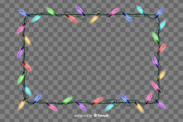 현실적인 크리스마스 라이트 프레임