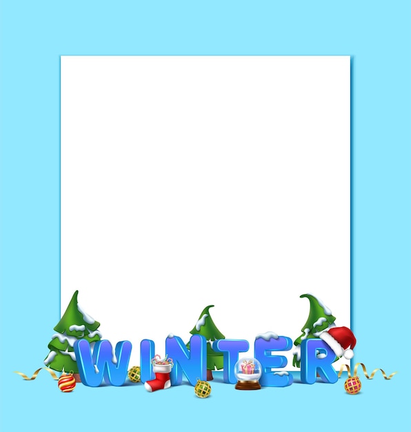 Free vector realistic christmas and new year card