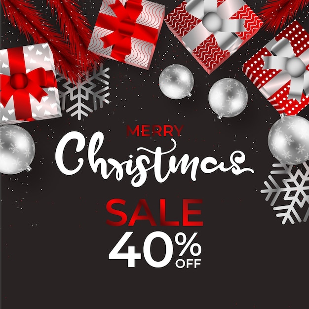 Free vector realistic christmas sale