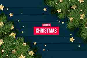 Free vector realistic christmas tree background