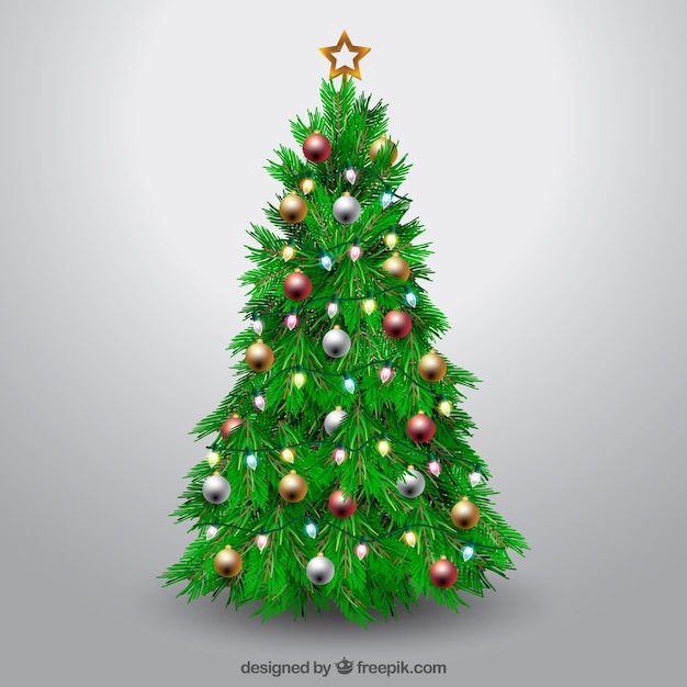 Free vector realistic christmas tree