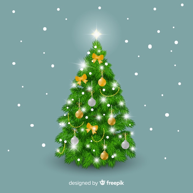 Free vector realistic christmas tree