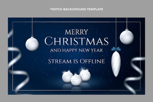 Realistic christmas twitch background