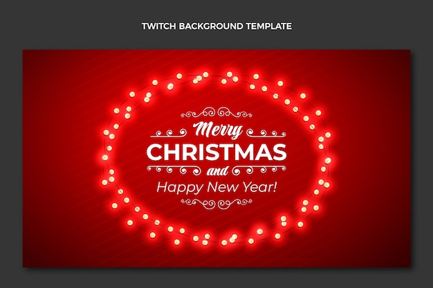 Free vector realistic christmas twitch background