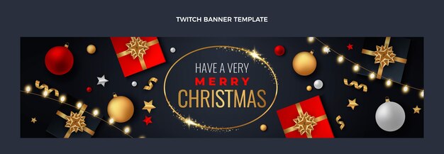 Realistic christmas twitch banner