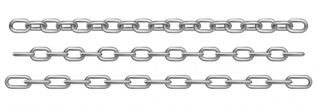  realistic chrome metal chains