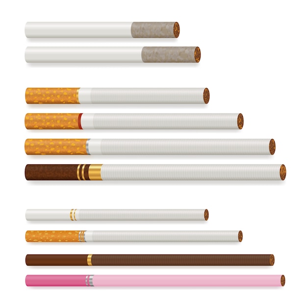 Realistic cigarette set