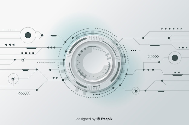 Free vector realistic circuit board background