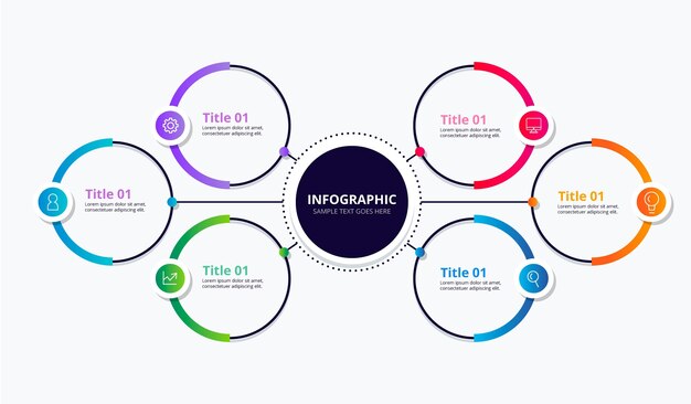 현실적인 원형 다이어그램 infographic