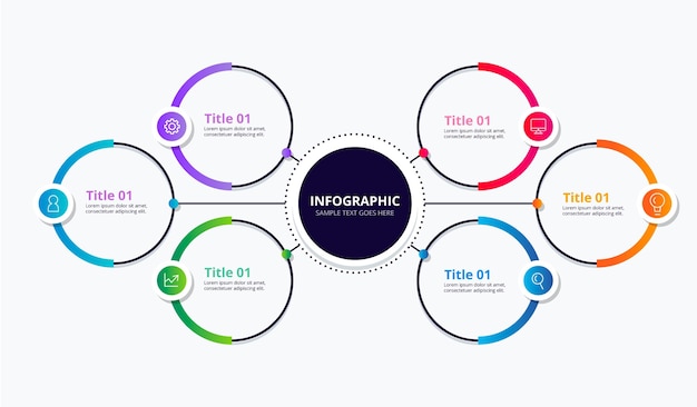 현실적인 원형 다이어그램 infographic