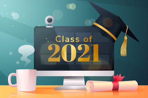 Realistic class of 2021 background