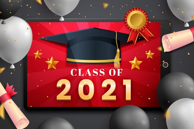 Realistic class of 2021 background