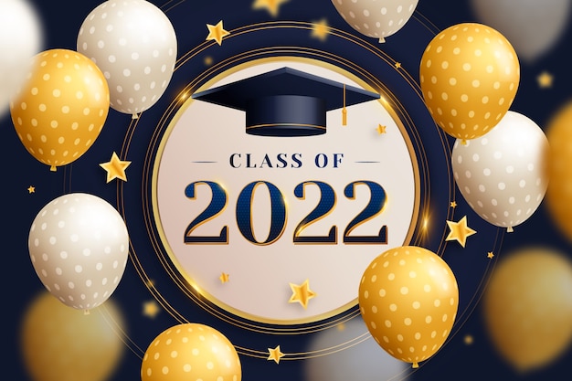 Free vector realistic class of 2022 background