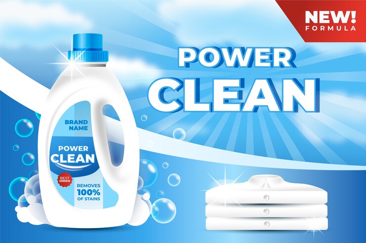 Free Vector realistic cleaning product ad