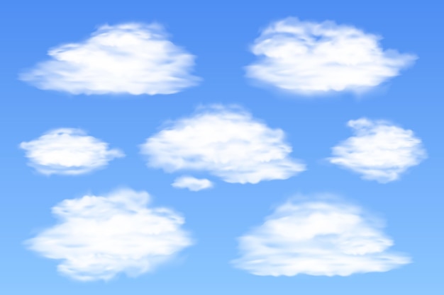 Realistic clouds collection