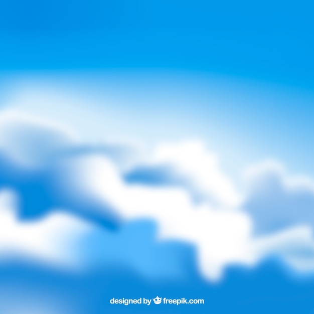 Free vector realistic cloudy sky background