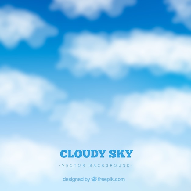 Free vector realistic cloudy sky background