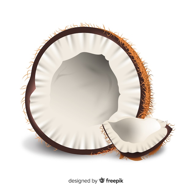 Free vector realistic coconut background