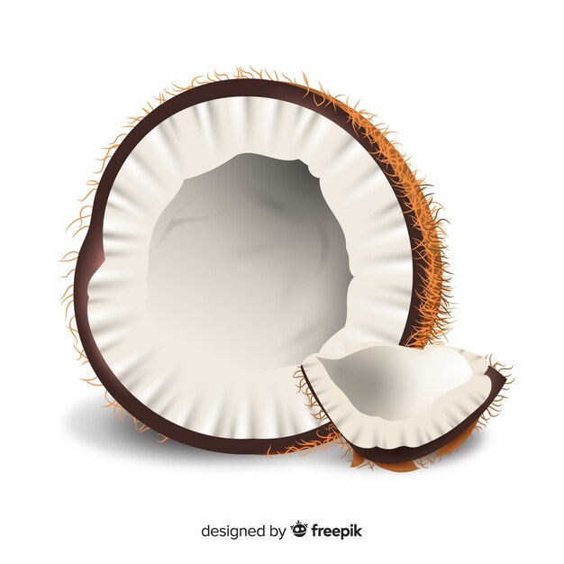 Realistic coconut background